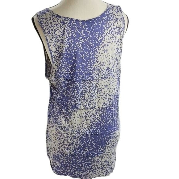 Ann Taylor Womens XL Purple Abstract Print Sleeveless Scoop Neck Tank Top - Picture 6 of 8